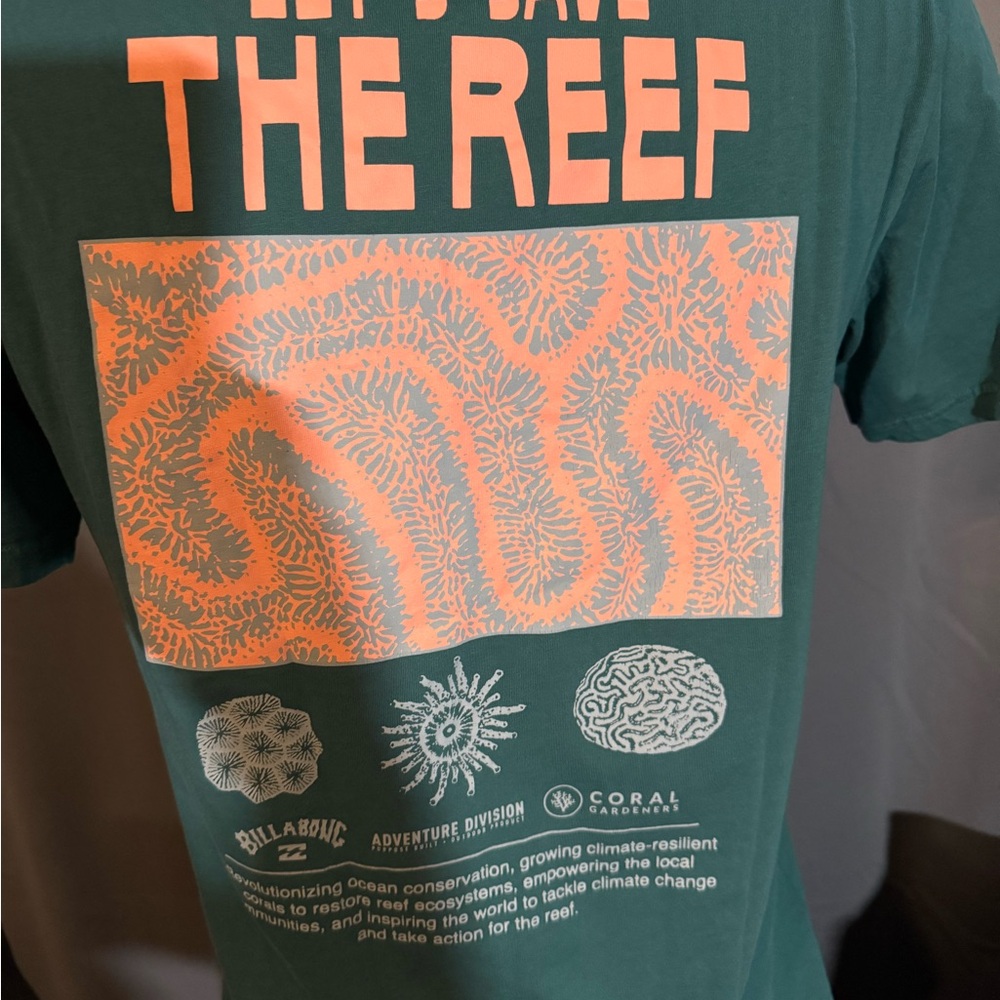 Billabong Teal 'Save the Reef' Graphic Tee